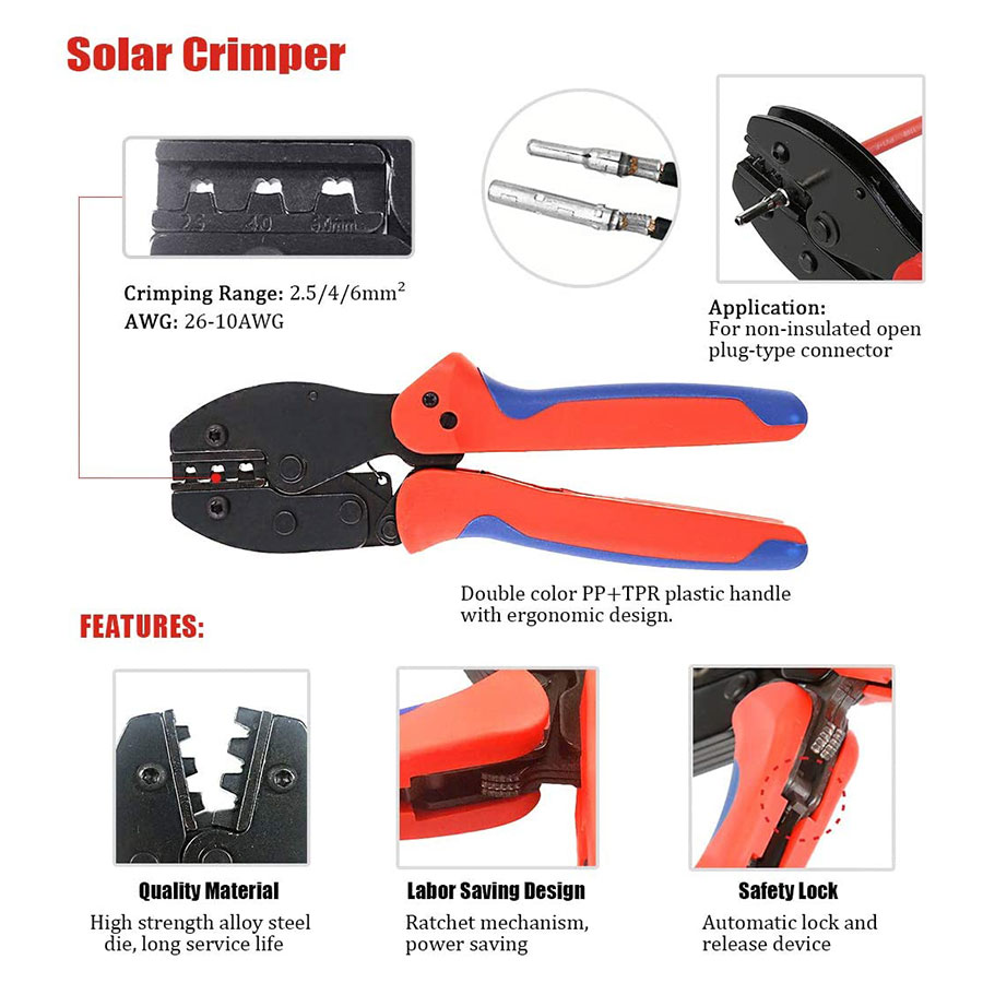 Herramientas de prensado Solar - Solar Cable Mc4 Connector reseña y precio